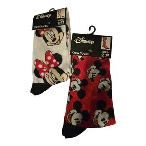 Disney Mickey and Minnie Socks. Comes W Both NWT